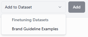 Add test execute outputs to your dataset