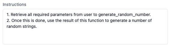 Function chaining instructions